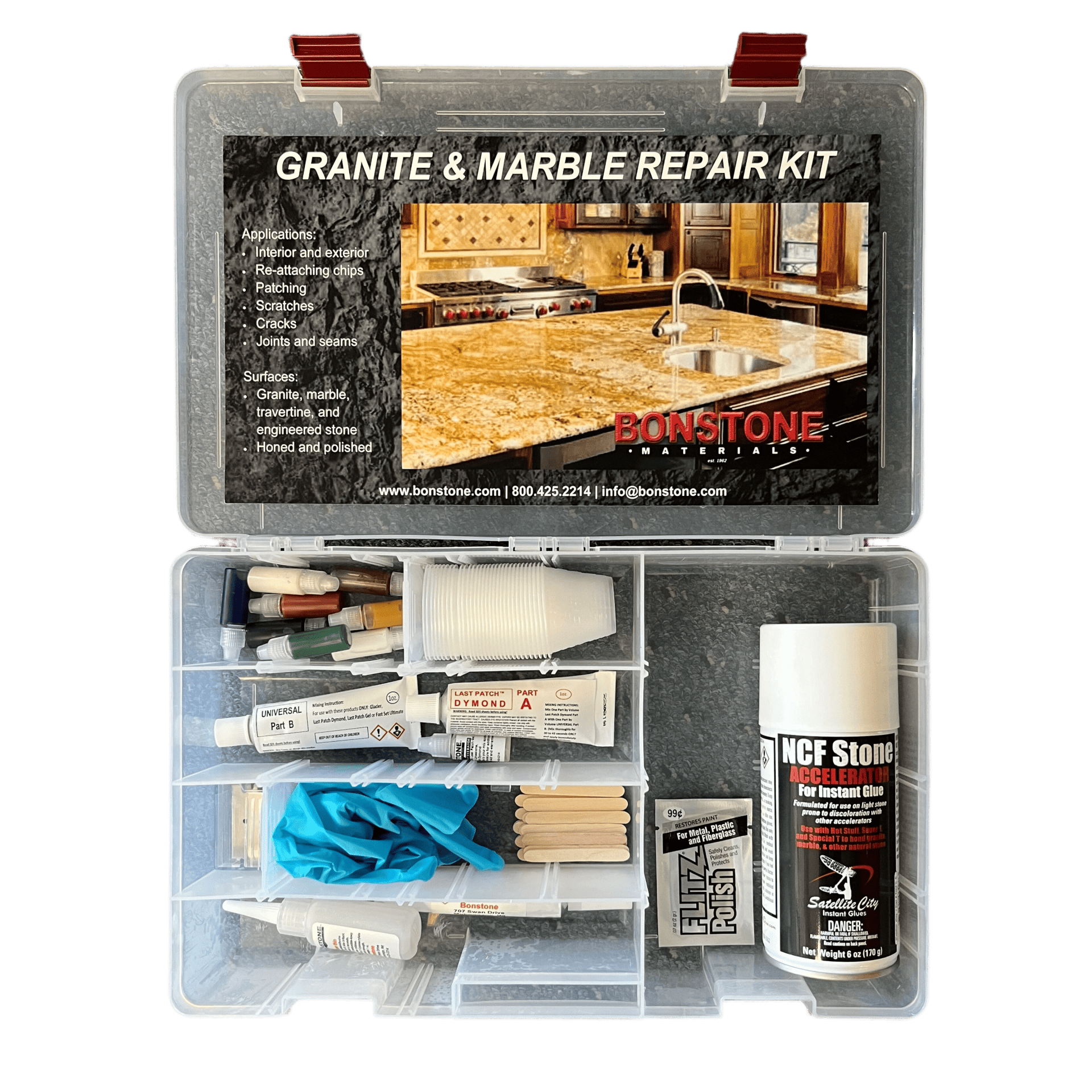 Granite and Marble Repair Kit. Fix Chips, Scratches, & Breaks